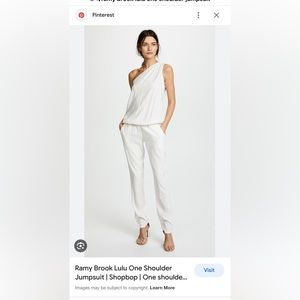 Ramy Brook Lulu One Shoulder Jumpsuit worn once Ivory